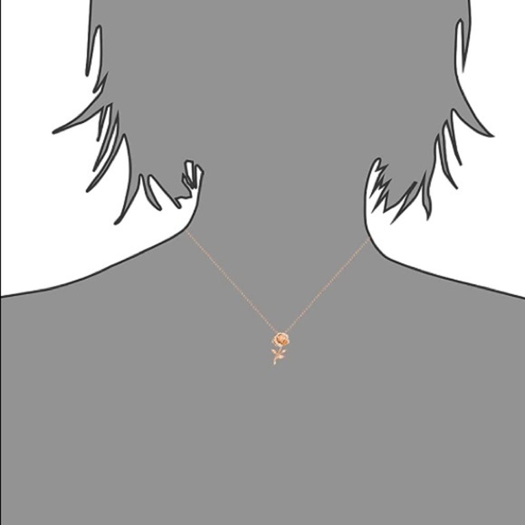 Disney Belle Enchanted Rose Beauty Beast Necklace - Picture 3 of 11